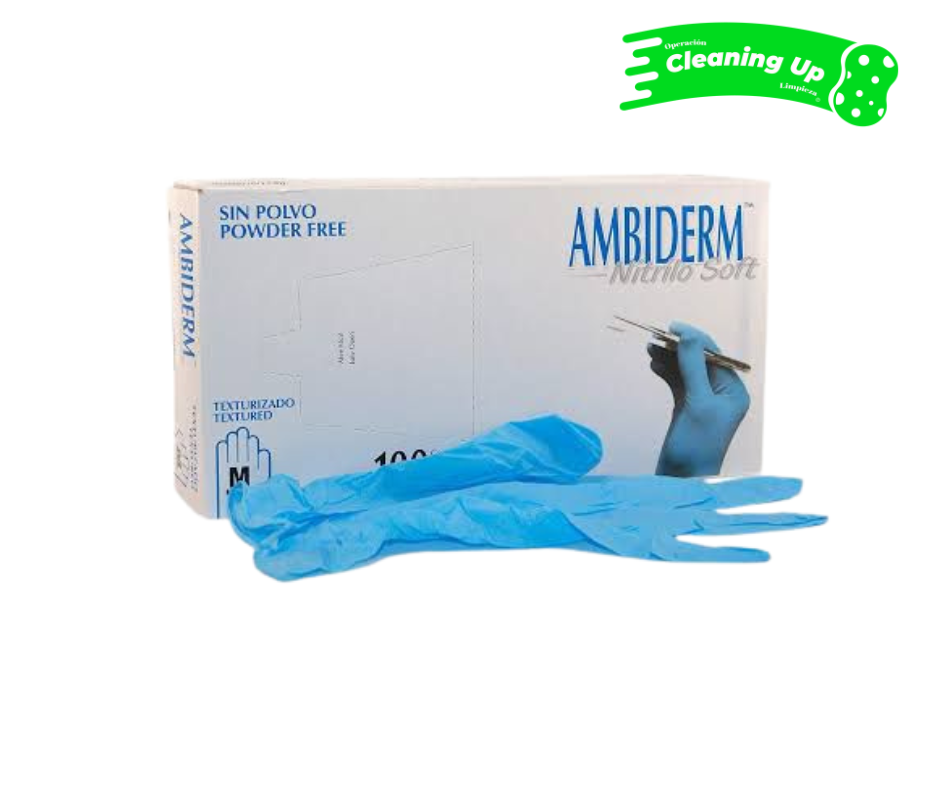 GUANTE NITRILO AZULES 100PZ