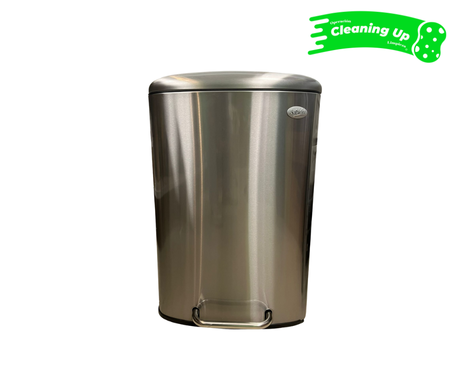 CESTO 50L C/PEDAL ACERO INOX